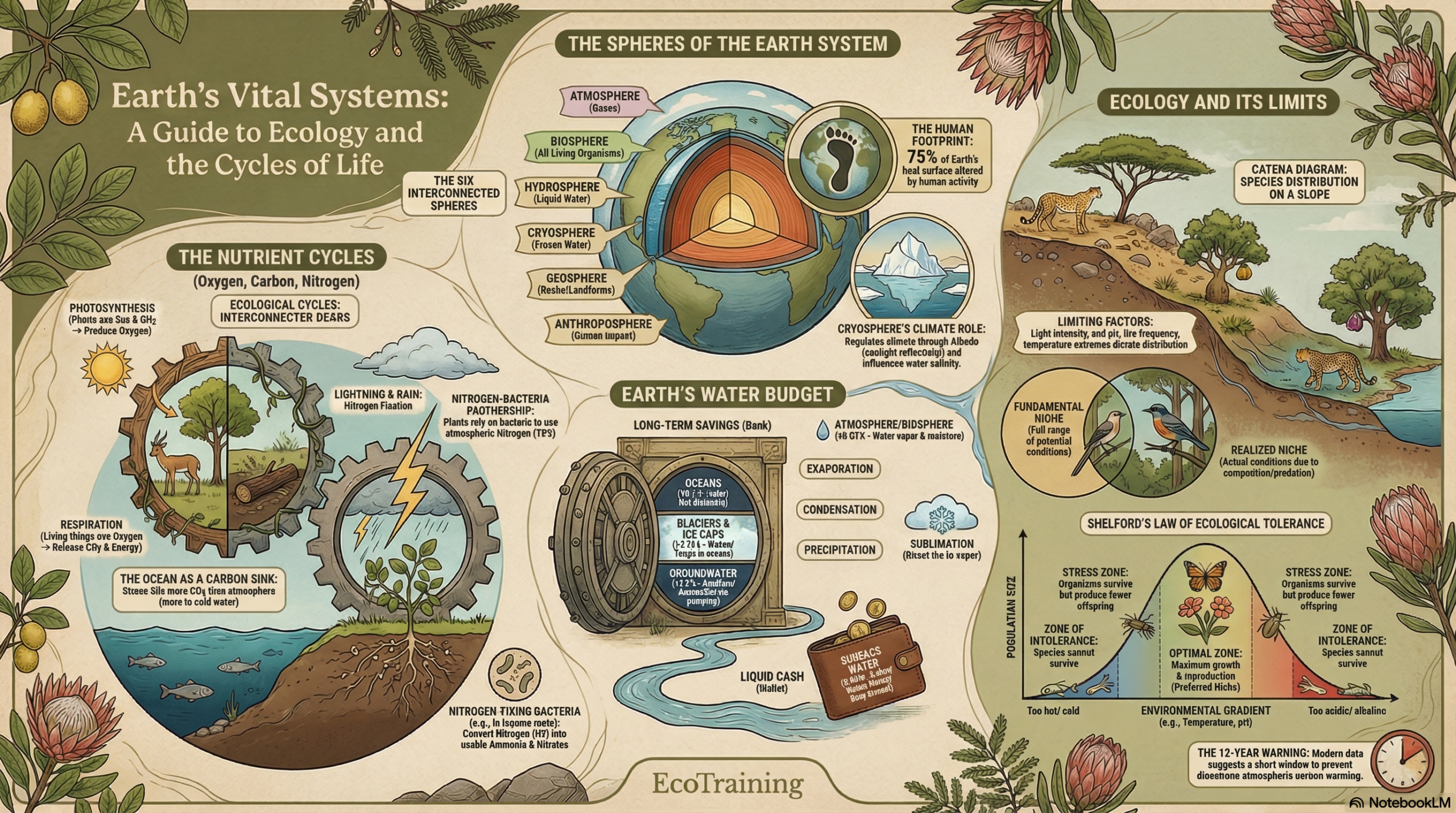 Earth's Systems: The Spheres, Cycles and Limits - Infographic